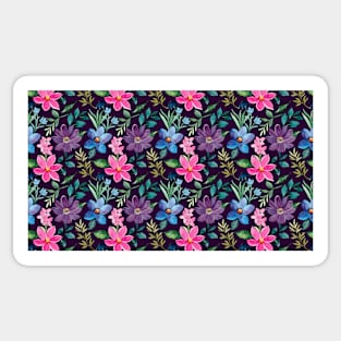 Floral Watercolor Seamless Pattern Sticker